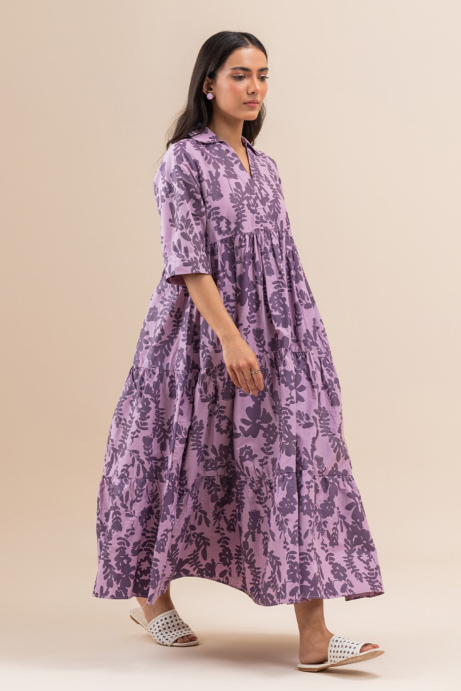 FLORAL PRINT TIER DRESS
