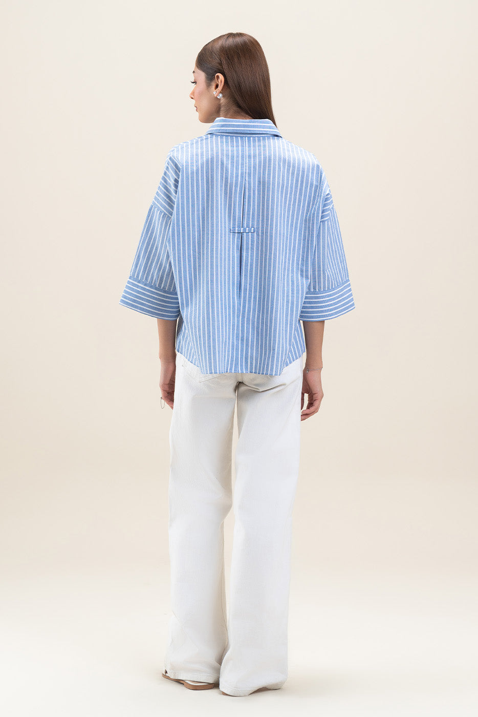 STRIPED BUTTON-THROUGH SHIRT