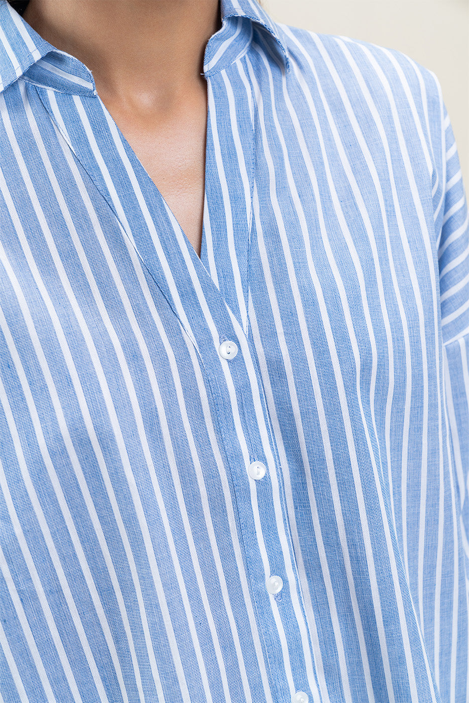 STRIPED BUTTON-THROUGH SHIRT