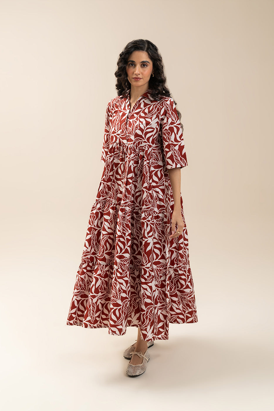 PRINTED LONG DRESS