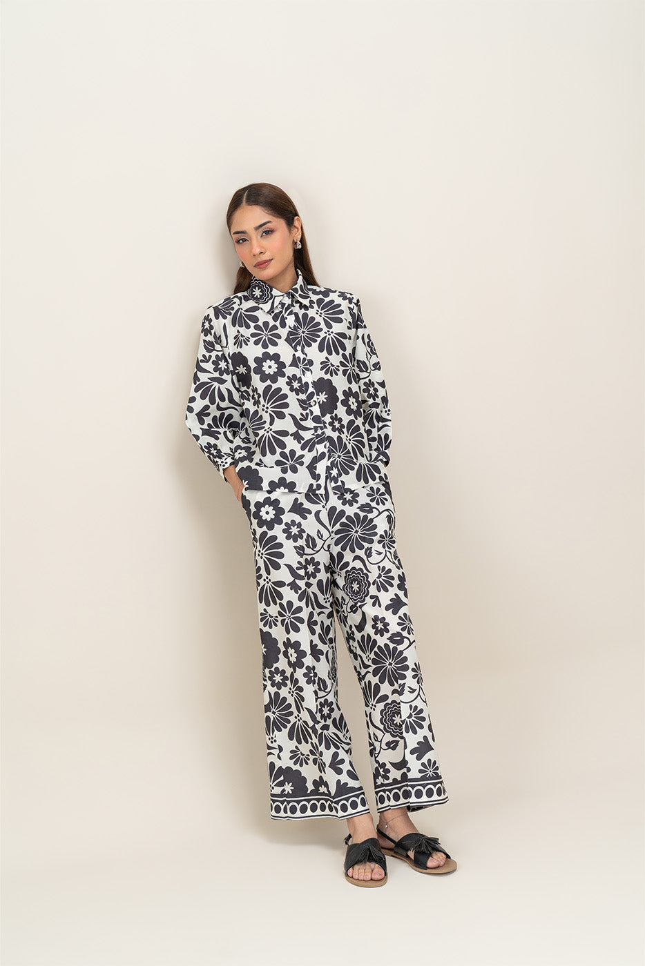 FLORAL VISCOSE COORD SET