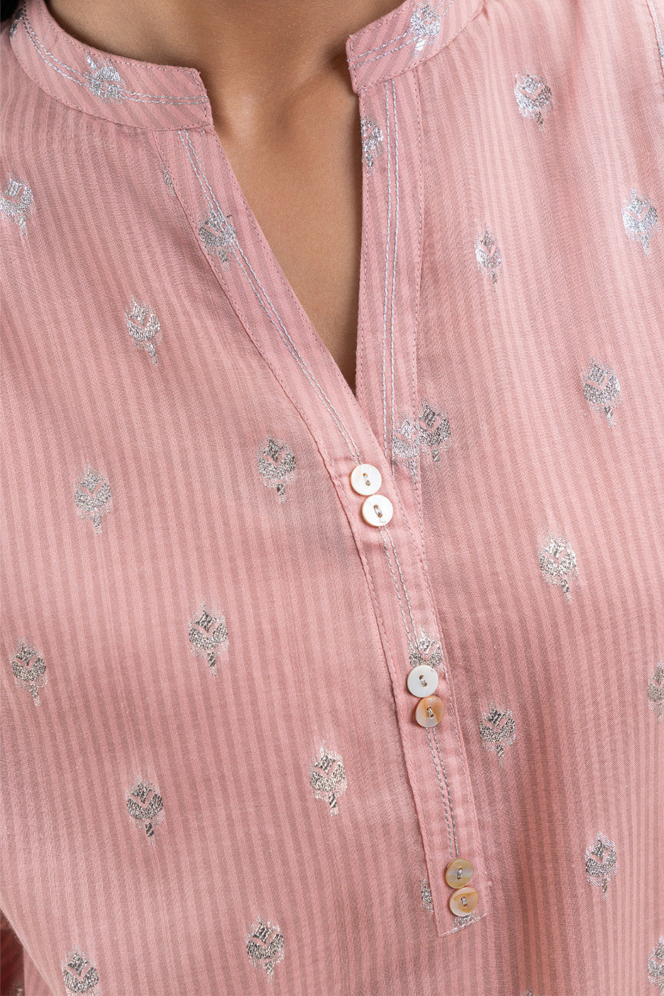 2 PIECE EMBROIDERED STRIPE BOOTI MUX SUIT (PRET)