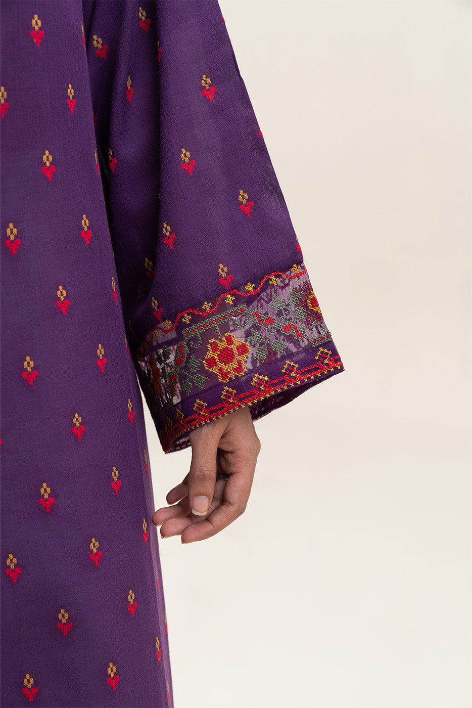EMBROIDERED JACQUARD SHIRT (PRET)