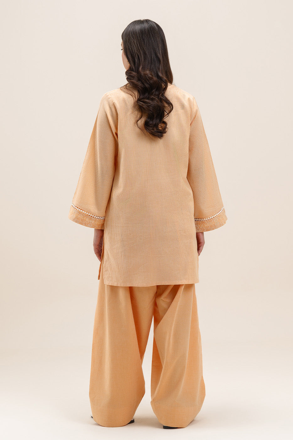 2 PIECE PRINTED STRIPE DOBBY SUIT (PRET)