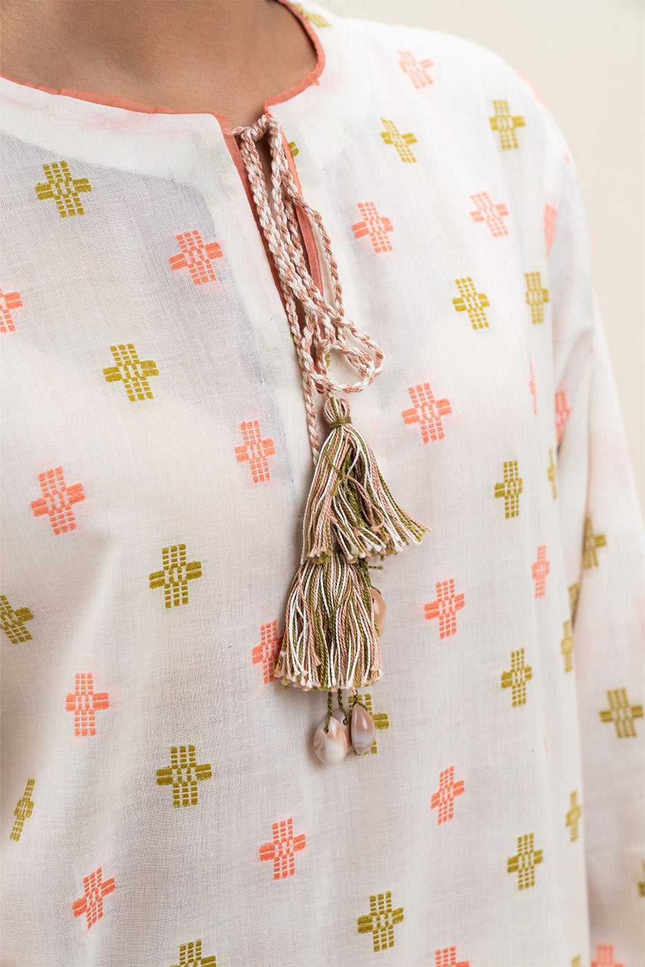 2 PIECE EMBROIDERED JACQUARD SUIT (PRET)