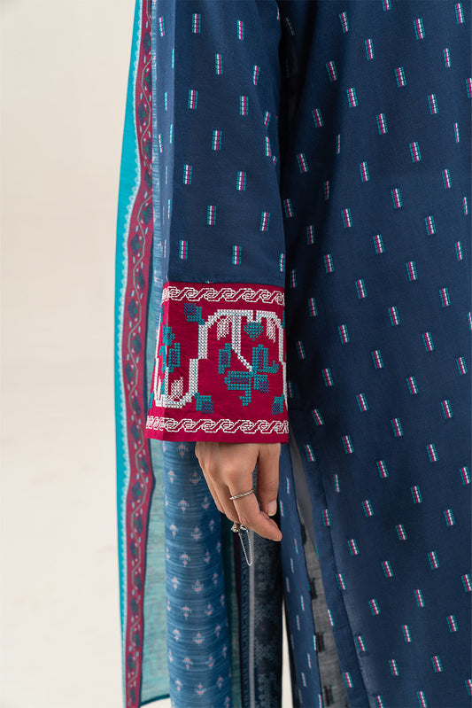 2 PIECE EMBROIDERED JACQUARD SUIT (PRET)
