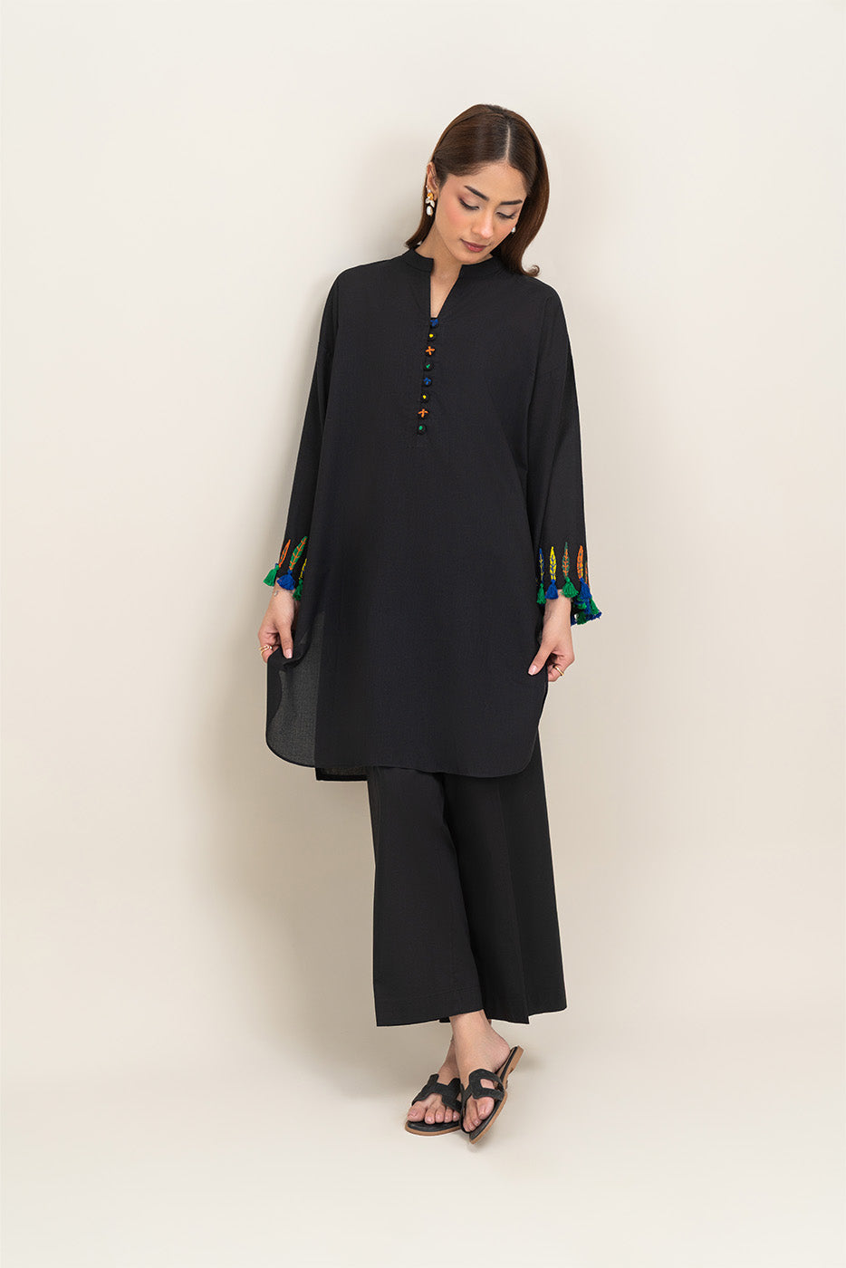 EMBROIDERED YARN DYED SHIRT (PRET)