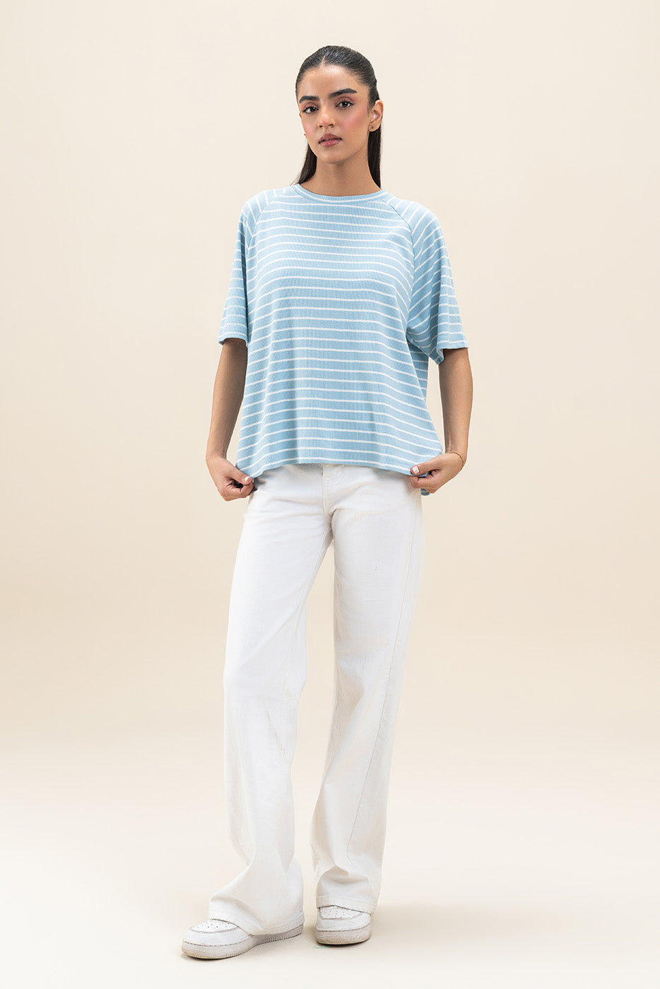 STRIPED RAGLAN T-SHIRT