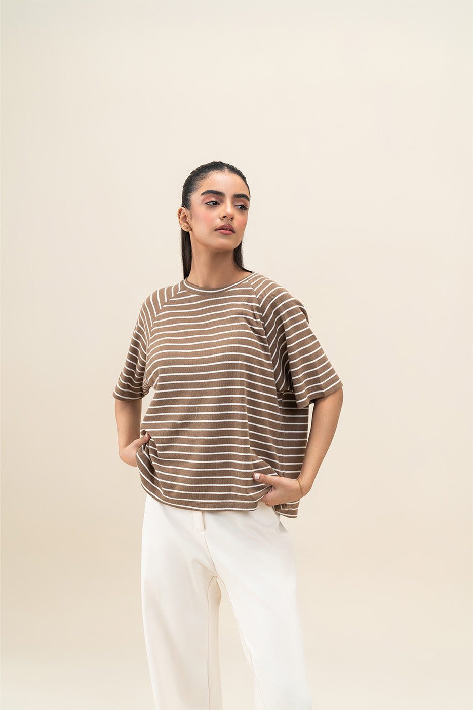 STRIPED RAGLAN T-SHIRT