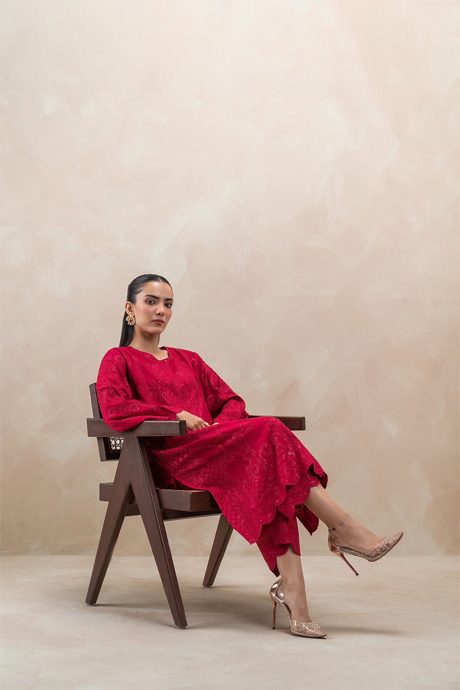 2 PIECE EMBROIDERED RAW SILK SUIT (LUXURY-PRET)