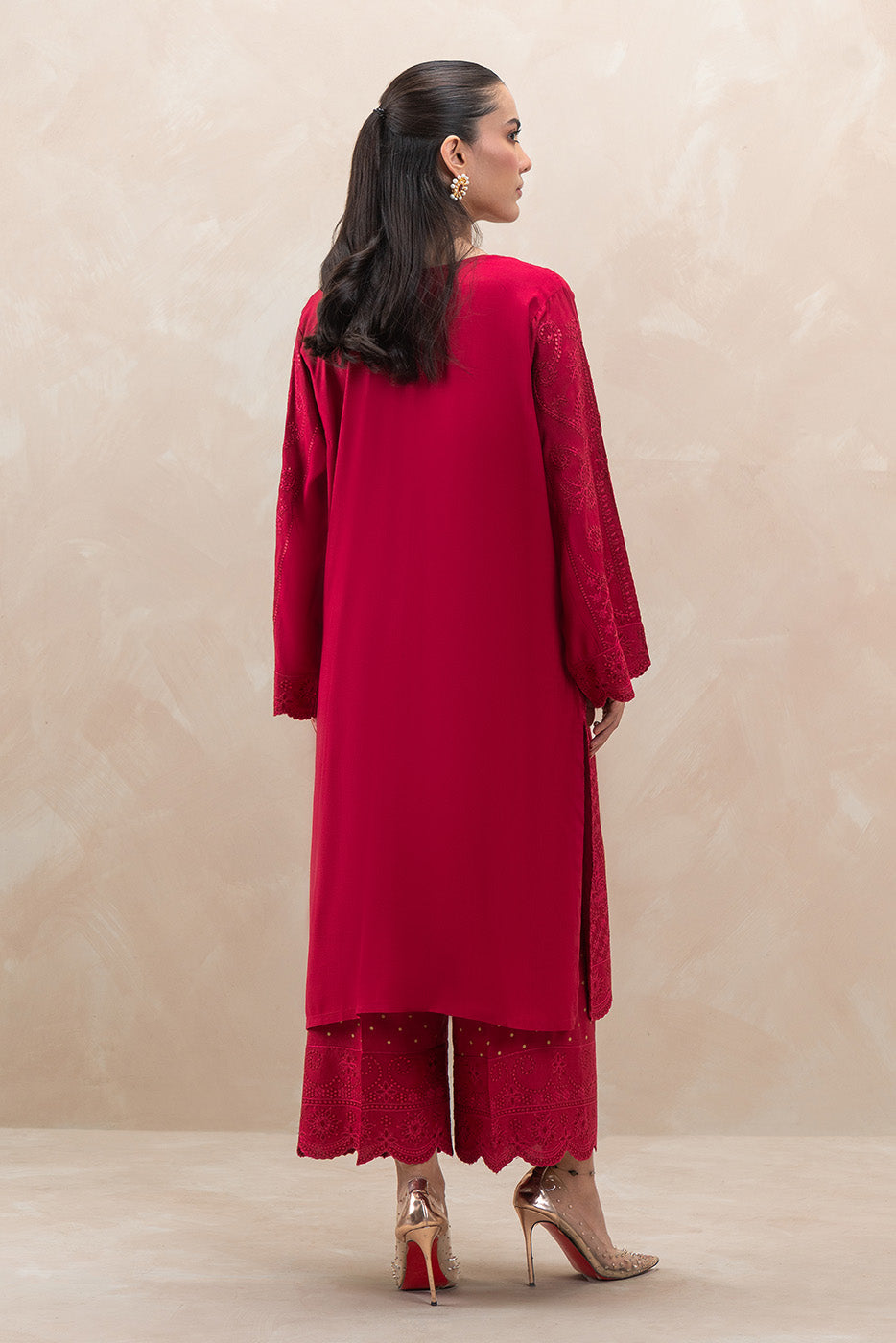 2 PIECE EMBROIDERED RAW SILK SUIT (LUXURY-PRET)