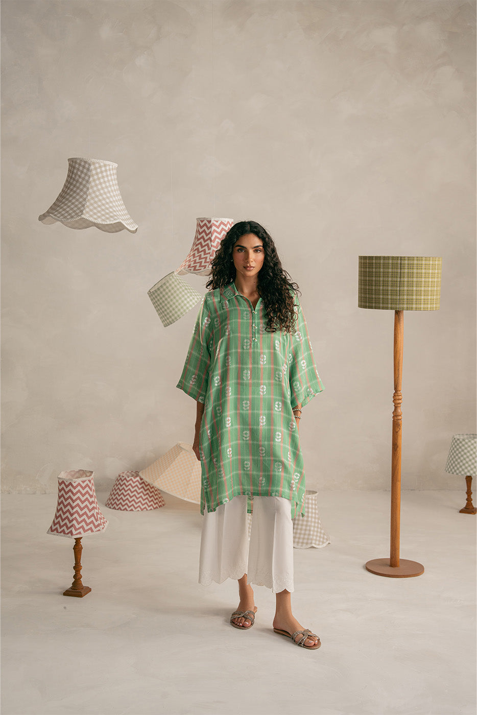 BASIC CHECK JACQUARD SHIRT (PRET)