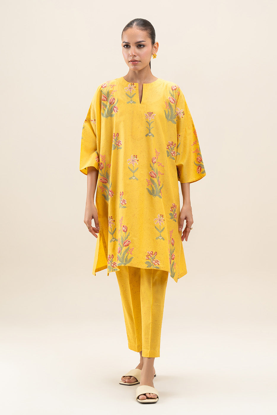 2 PIECE EMBROIDERED MULTI NEPS SUIT (PRET)