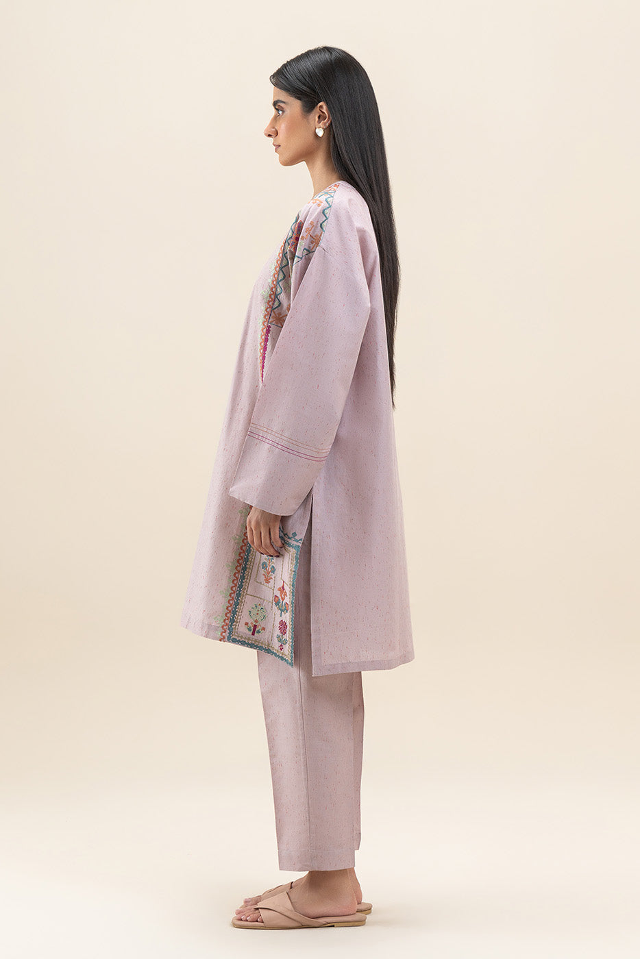 2 PIECE EMBROIDERED MULTI NEPS SUIT (PRET)