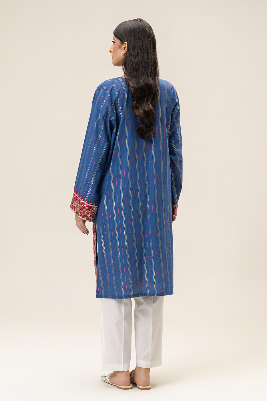 EMBROIDERED COTTON BADLA SHIRT (PRET)