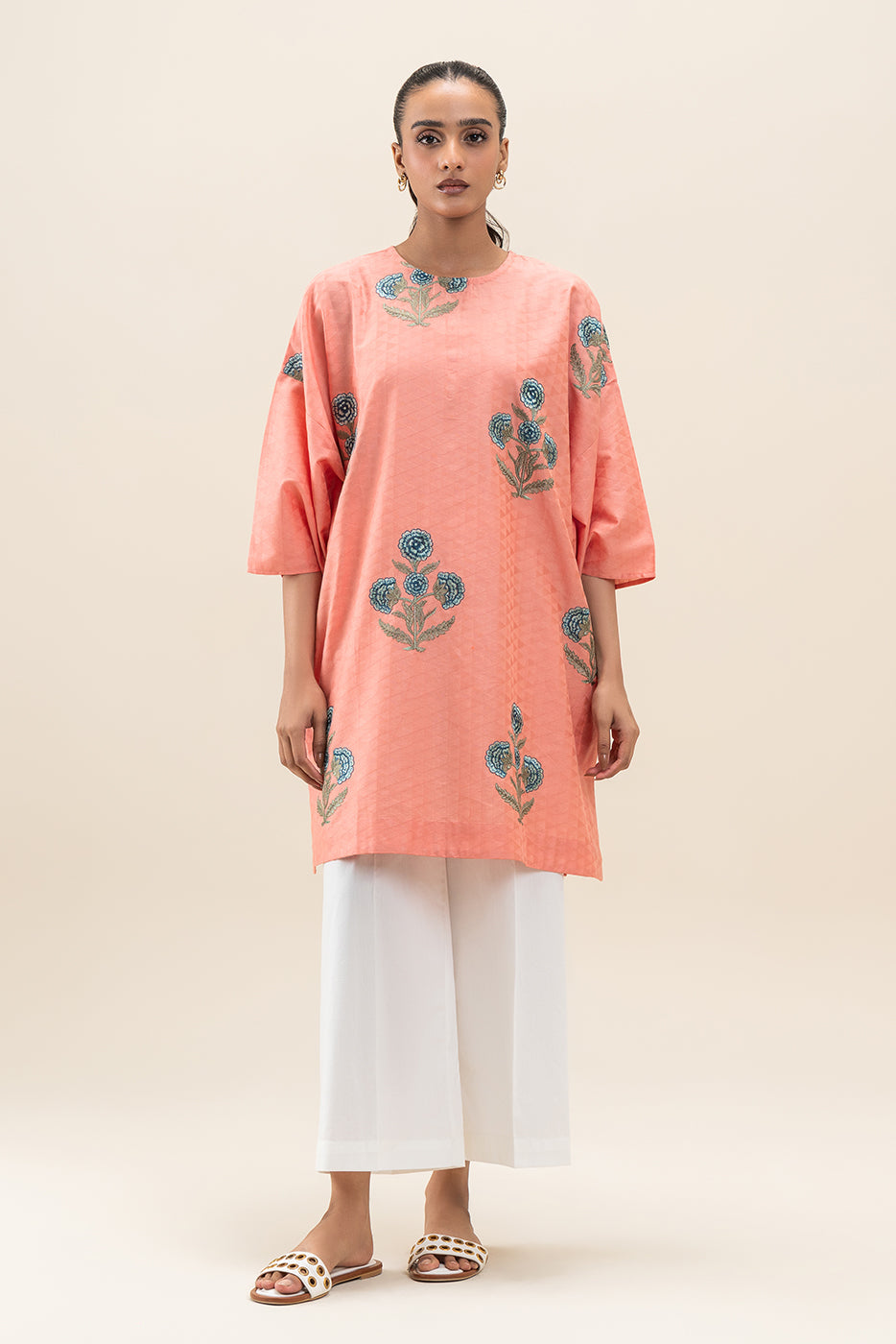 EMBROIDERED JACQUARD SHIRT (PRET)