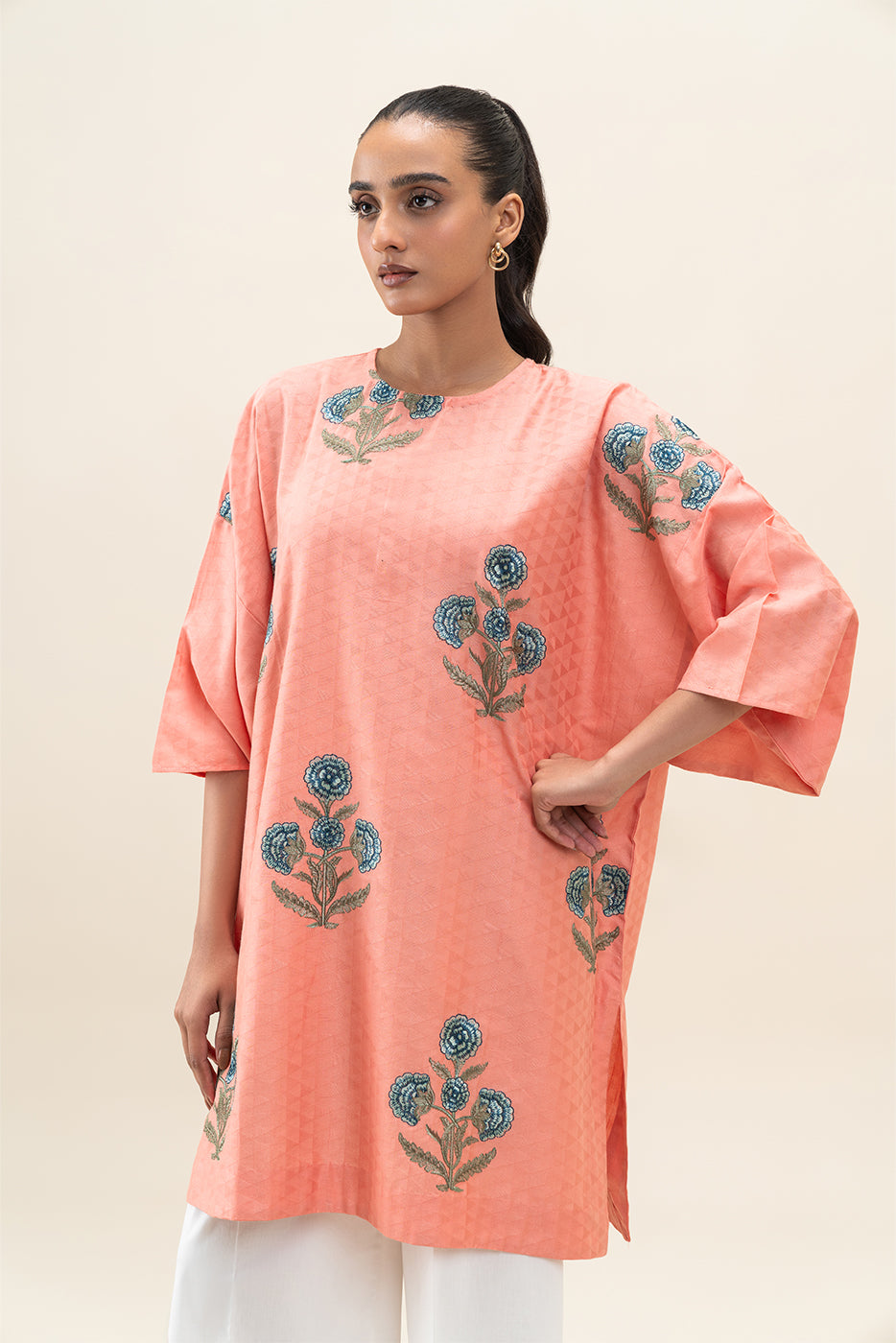 EMBROIDERED JACQUARD SHIRT (PRET)