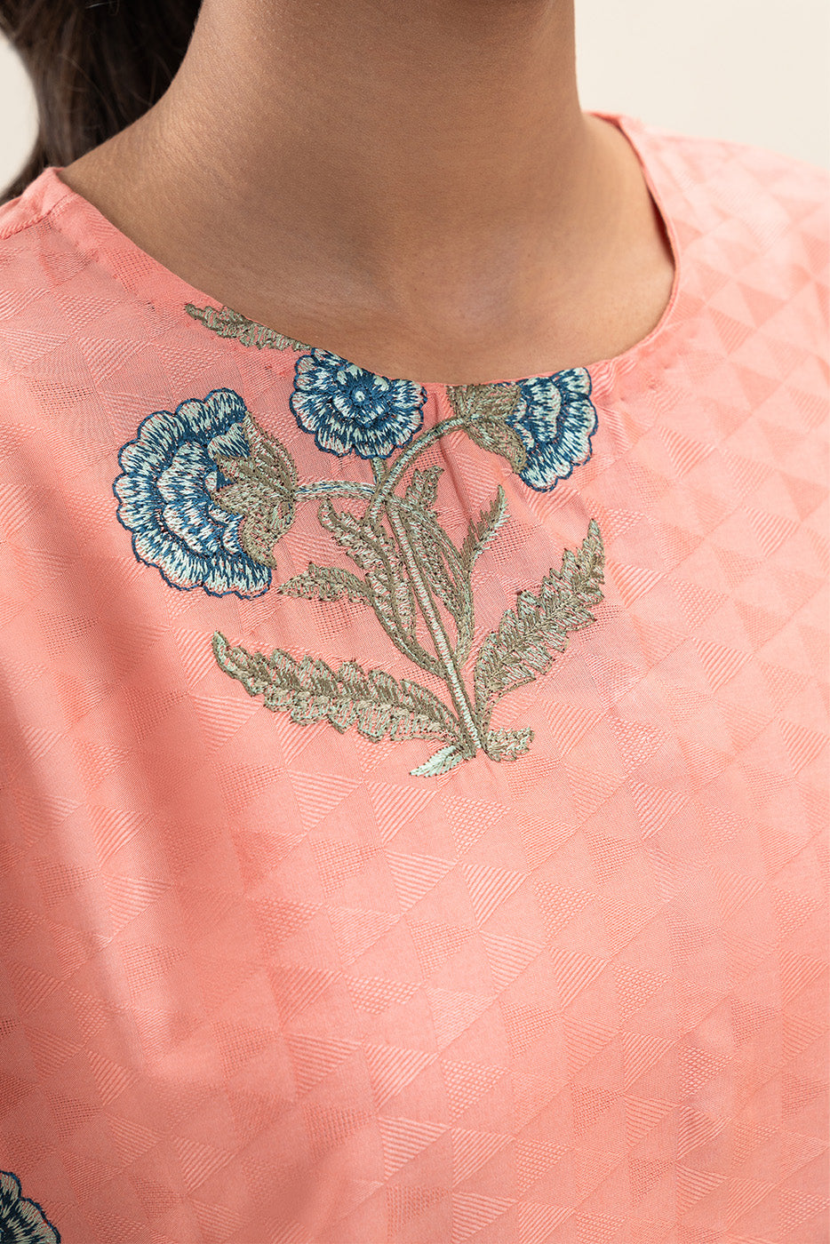 EMBROIDERED JACQUARD SHIRT (PRET)