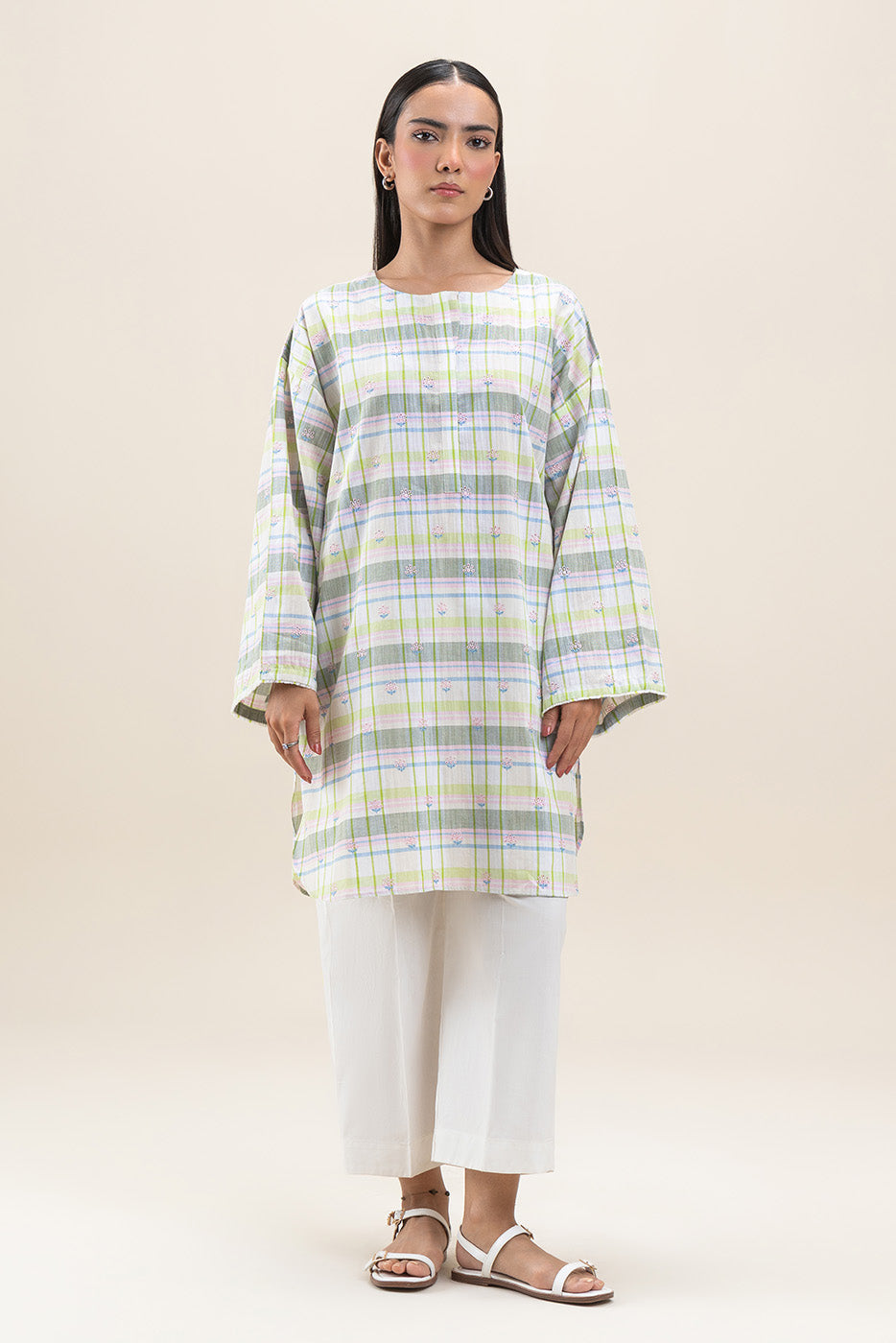 EMBROIDERED YARN DYED SHIRT (PRET)