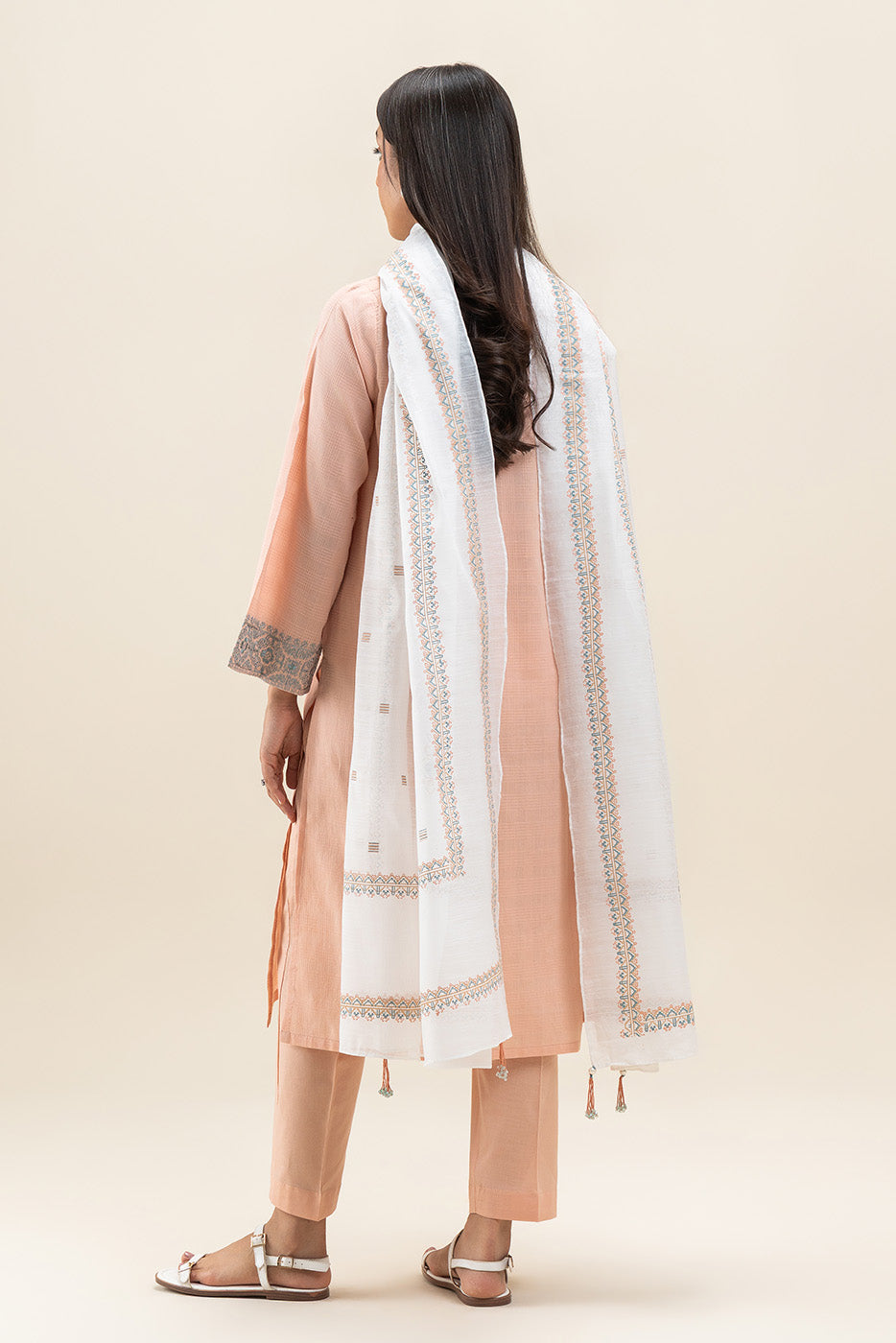 3 PIECE EMBROIDERED DORIA SUIT (PRET)