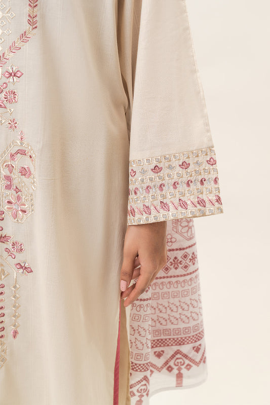 3 PIECE EMBROIDERED DORIA SUIT (PRET)