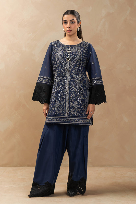 2 PIECE EMBROIDERED COTTON VISCOSE SUIT (LUXURY-PRET)