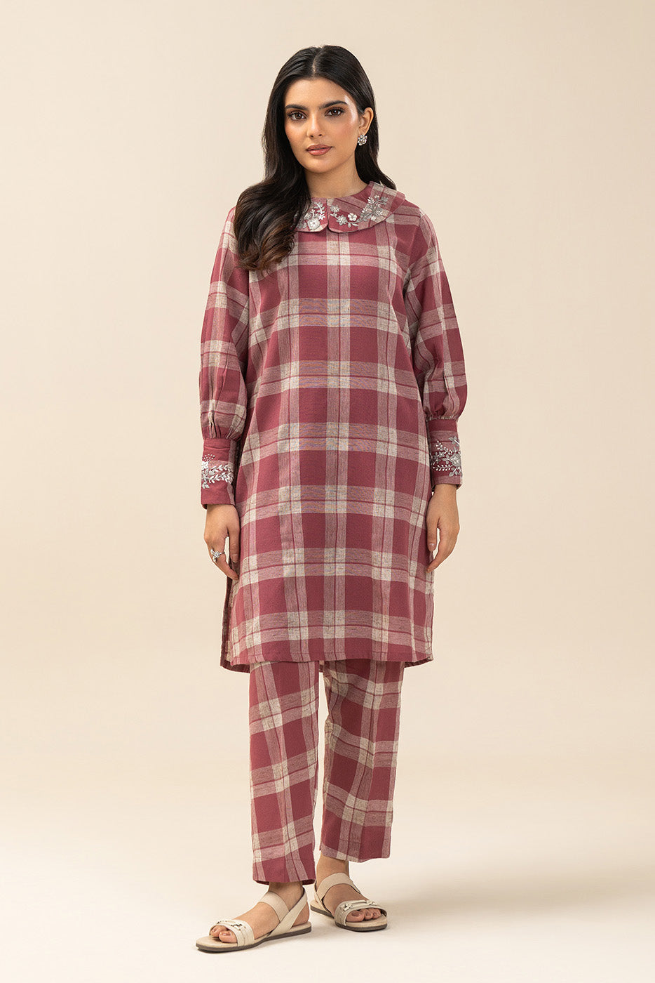 2 PIECE BASIC YARN DYED SUIT (PRET)