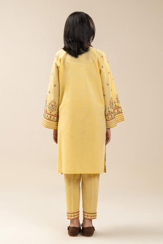 2 PIECE EMBROIDERED CHAMBRAY SUIT(PRET)