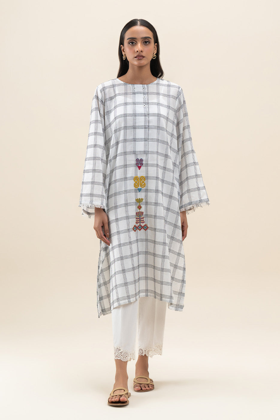 EMBROIDERED YARN DYED JACQUARD SHIRT (PRET)