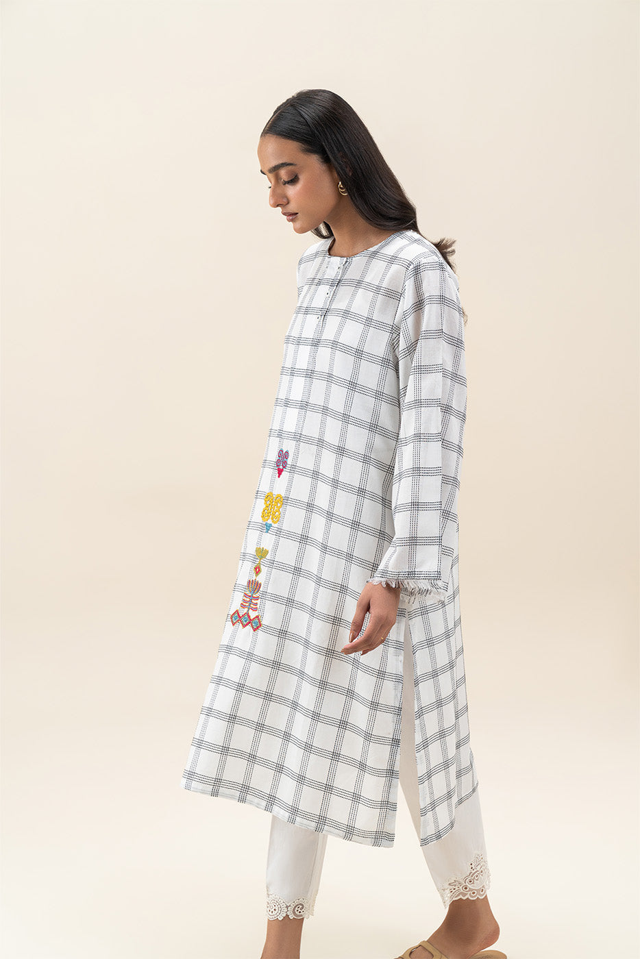 EMBROIDERED YARN DYED JACQUARD SHIRT (PRET)