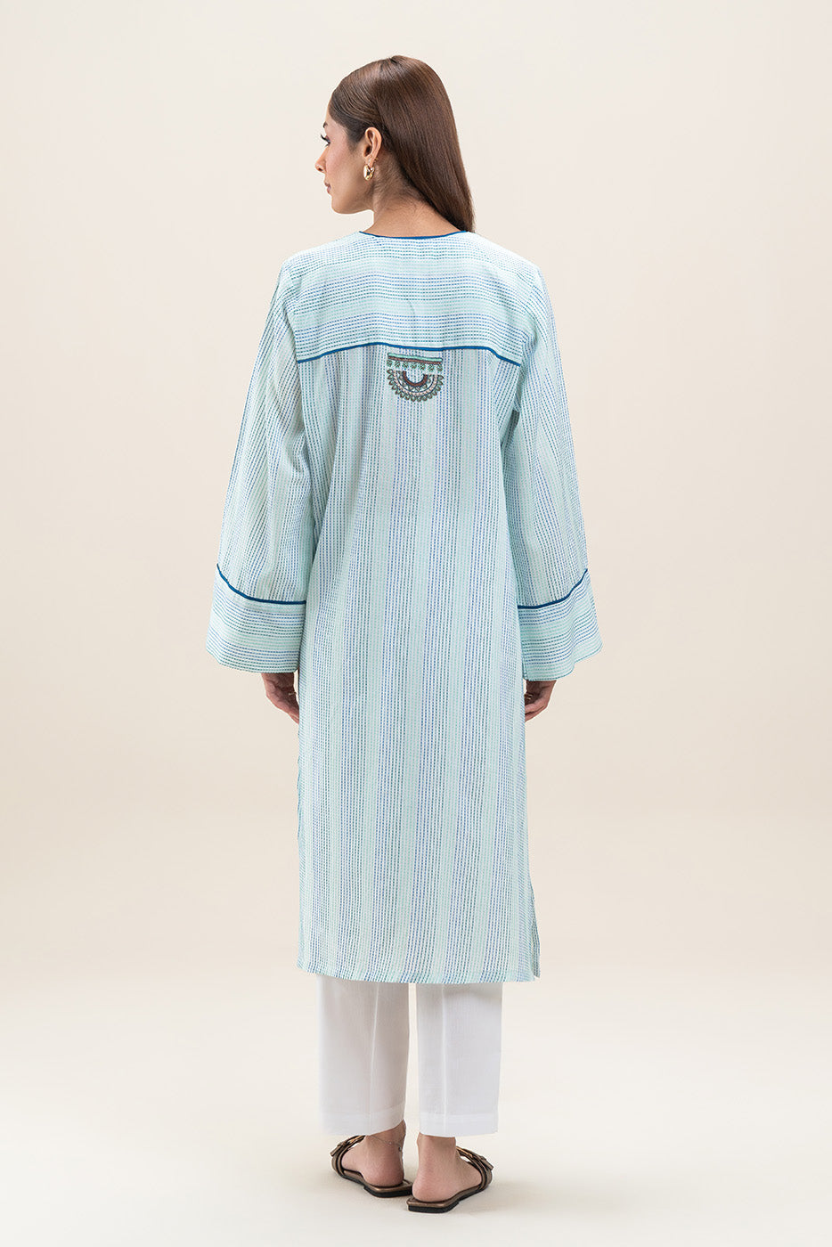 EMBROIDERED YARN DYED JACQUARD SHIRT (PRET)