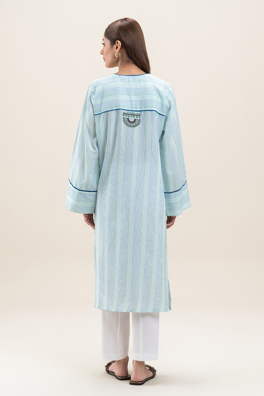 EMBROIDERED YARN DYED JACQUARD SHIRT (PRET)