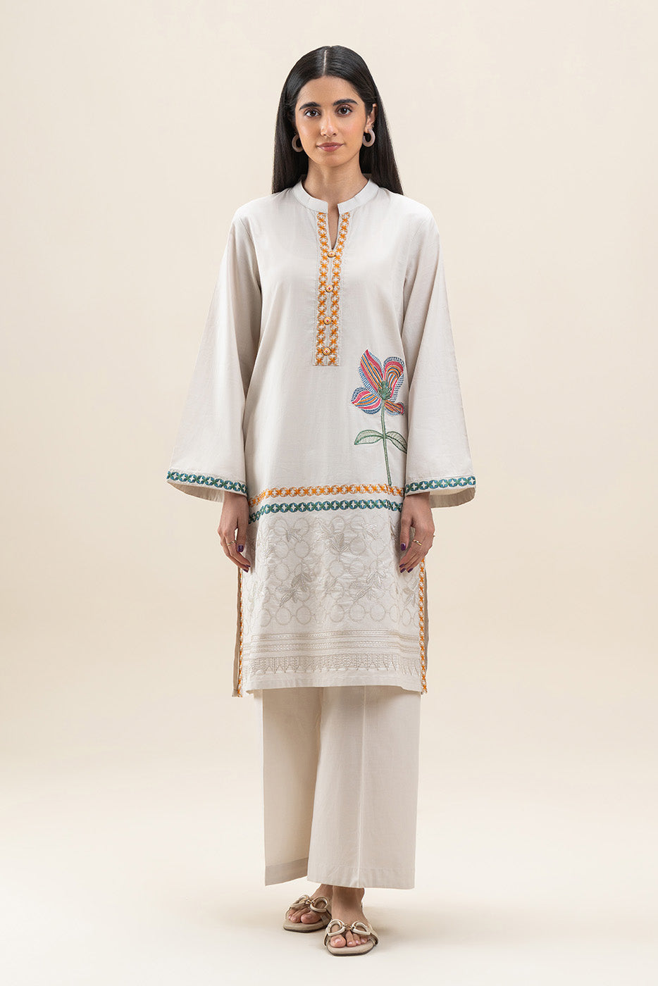 2 PIECE EMBROIDERED LAWN SUIT (PRET)