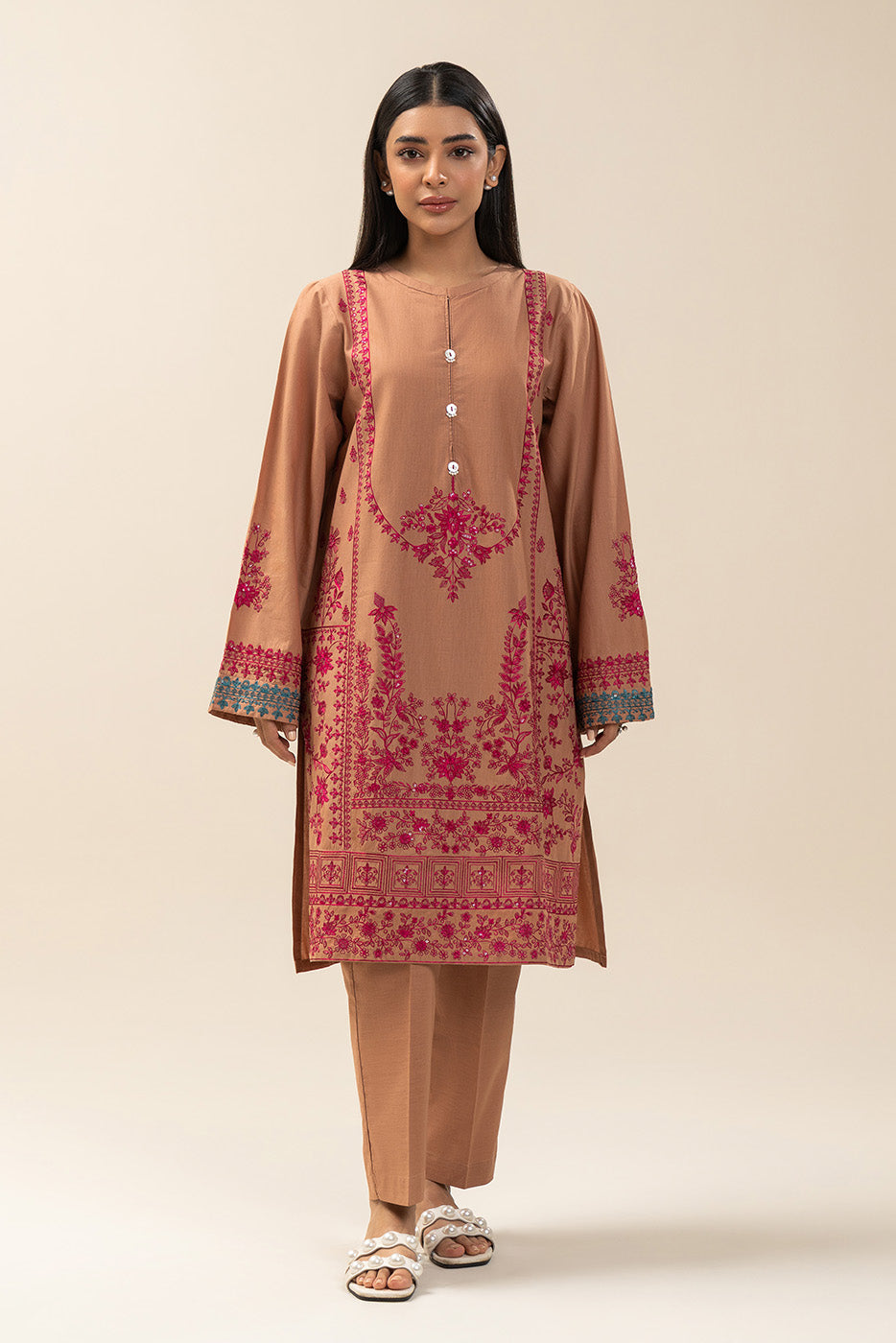2 PIECE EMBROIDERED LAWN SUIT (PRET)