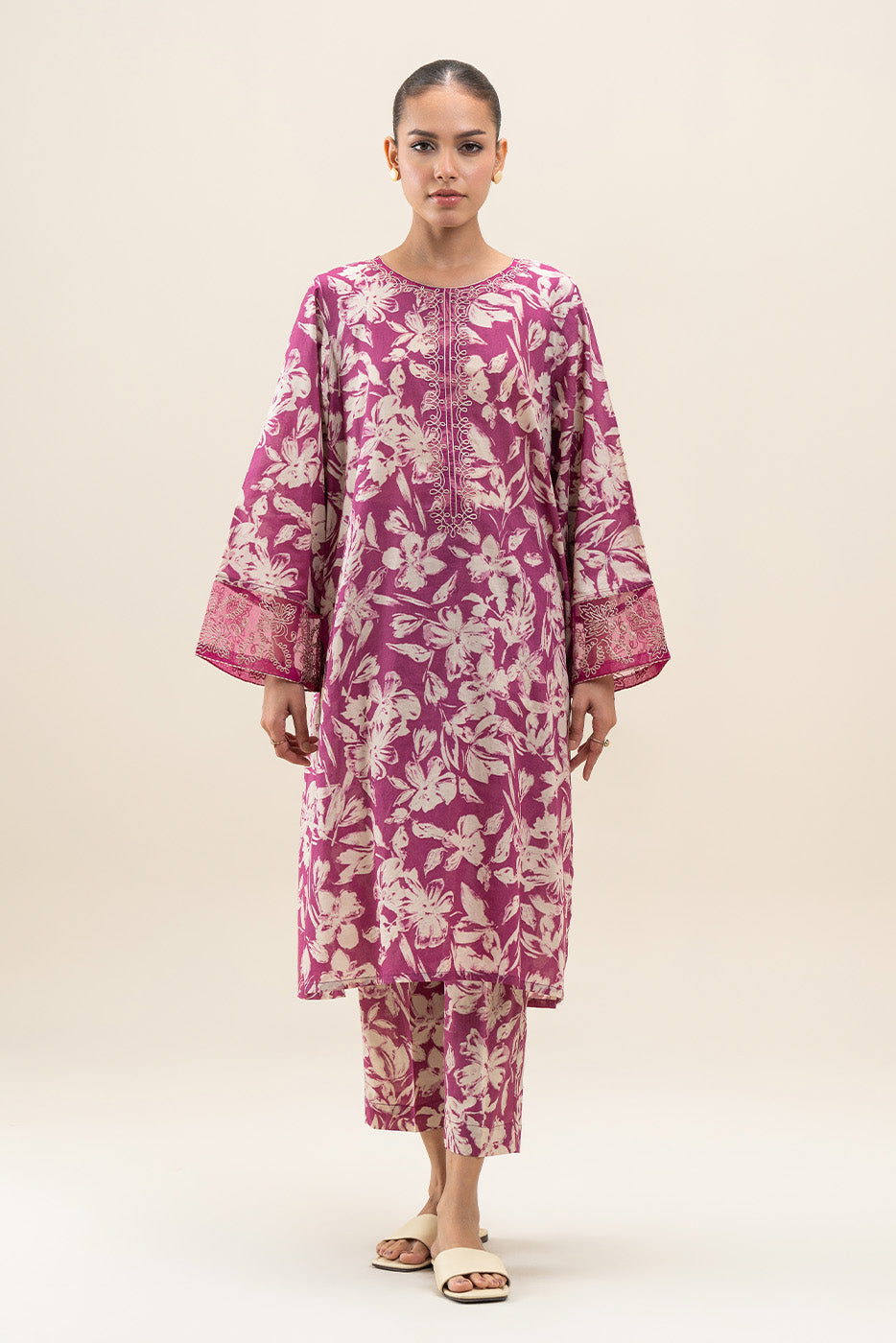 2 PIECE EMBROIDERED LAWN SUIT (PRET)