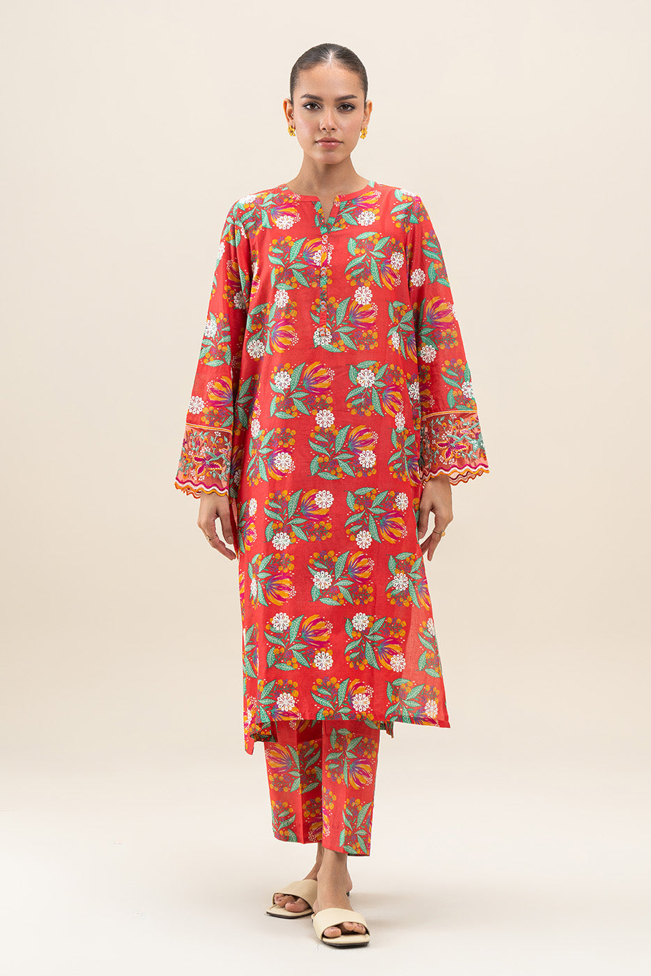 2 PIECE EMBROIDERED LAWN SUIT (PRET)