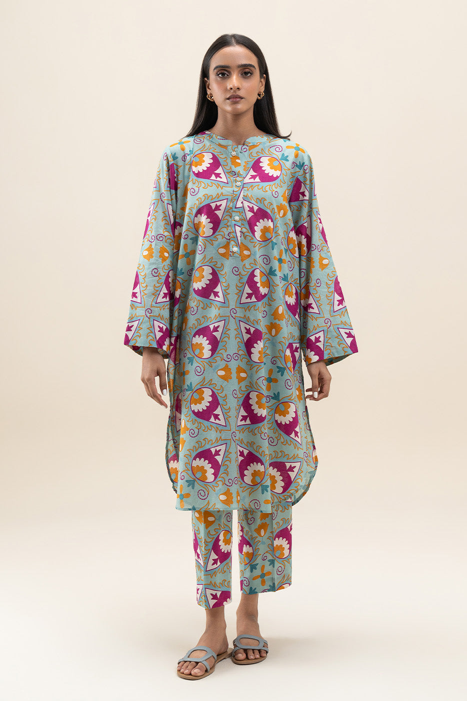 2 PIECE PRINTED LAWN SHIRT+PANT (PRET)