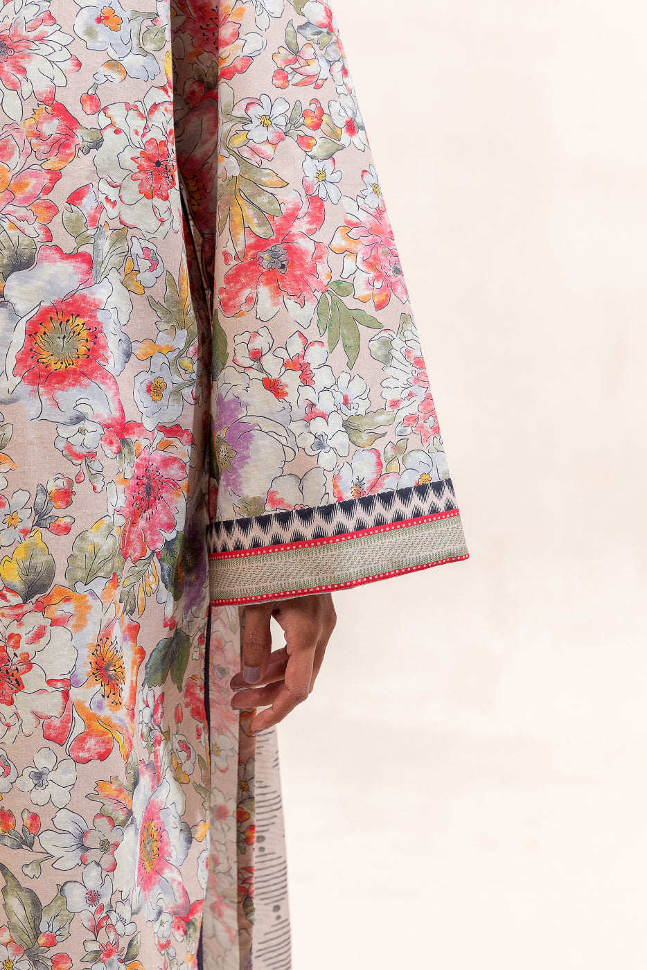 3 PIECE PRINTED LAWN SUIT-ORCHID GALORE (UNSTITCHED)
