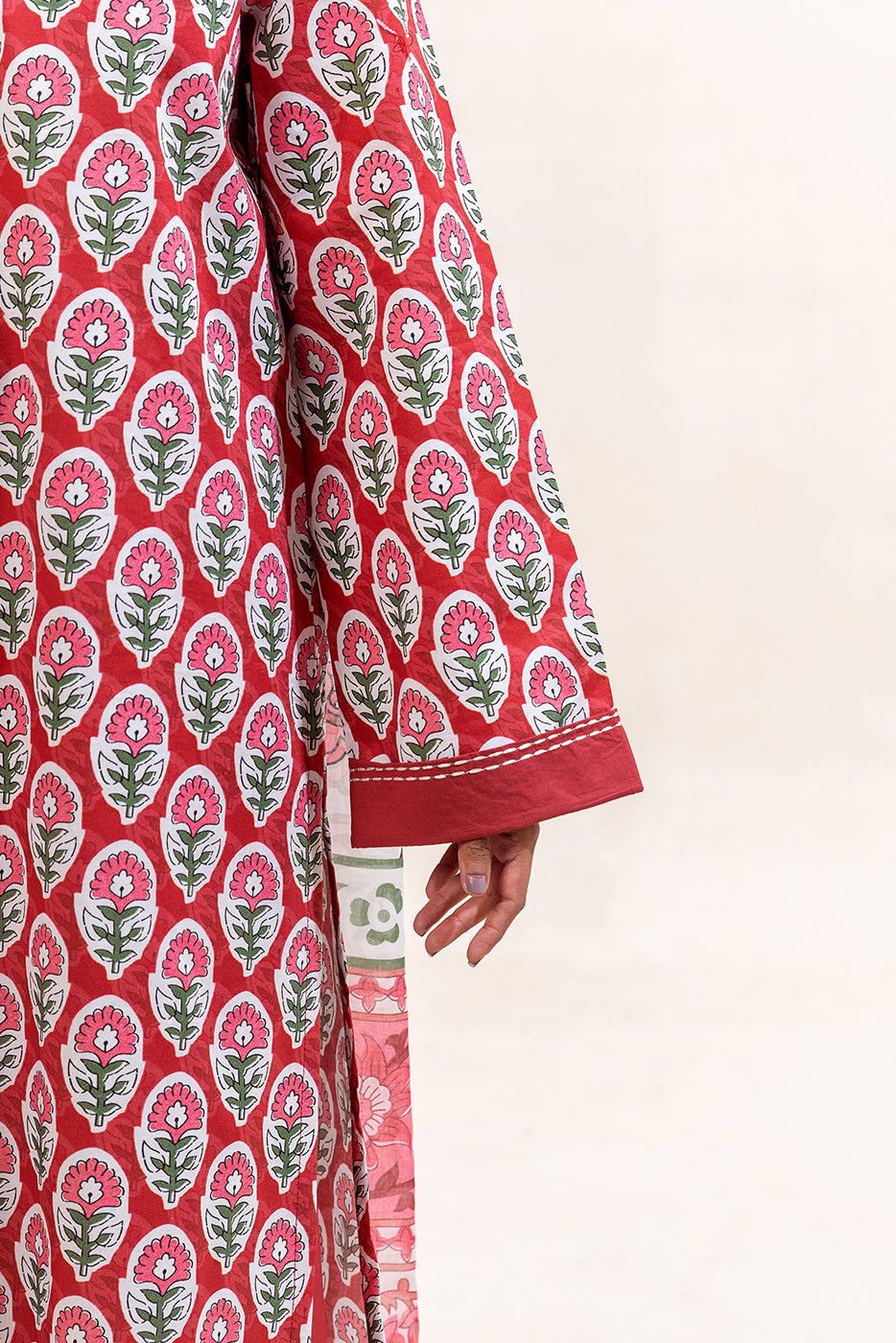 3 PIECE PRINTED LAWN SUIT-CRIMSON GLAM (UNSTITCHED)