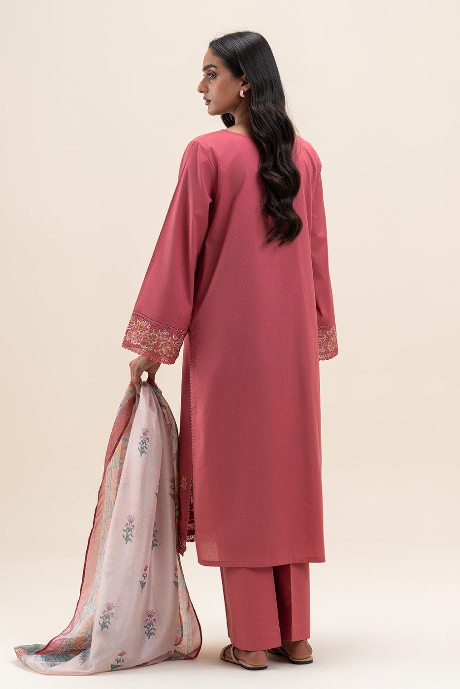 3 PIECE EMBROIDERED LAWN SUIT-FLORET ROUGE (UNSTITCHED)