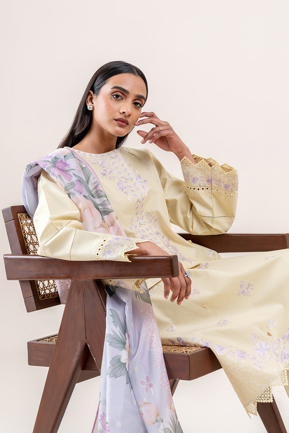 3 PIECE EMBROIDERED LAWN SUIT-SUGAR GLADE (UNSTITCHED)