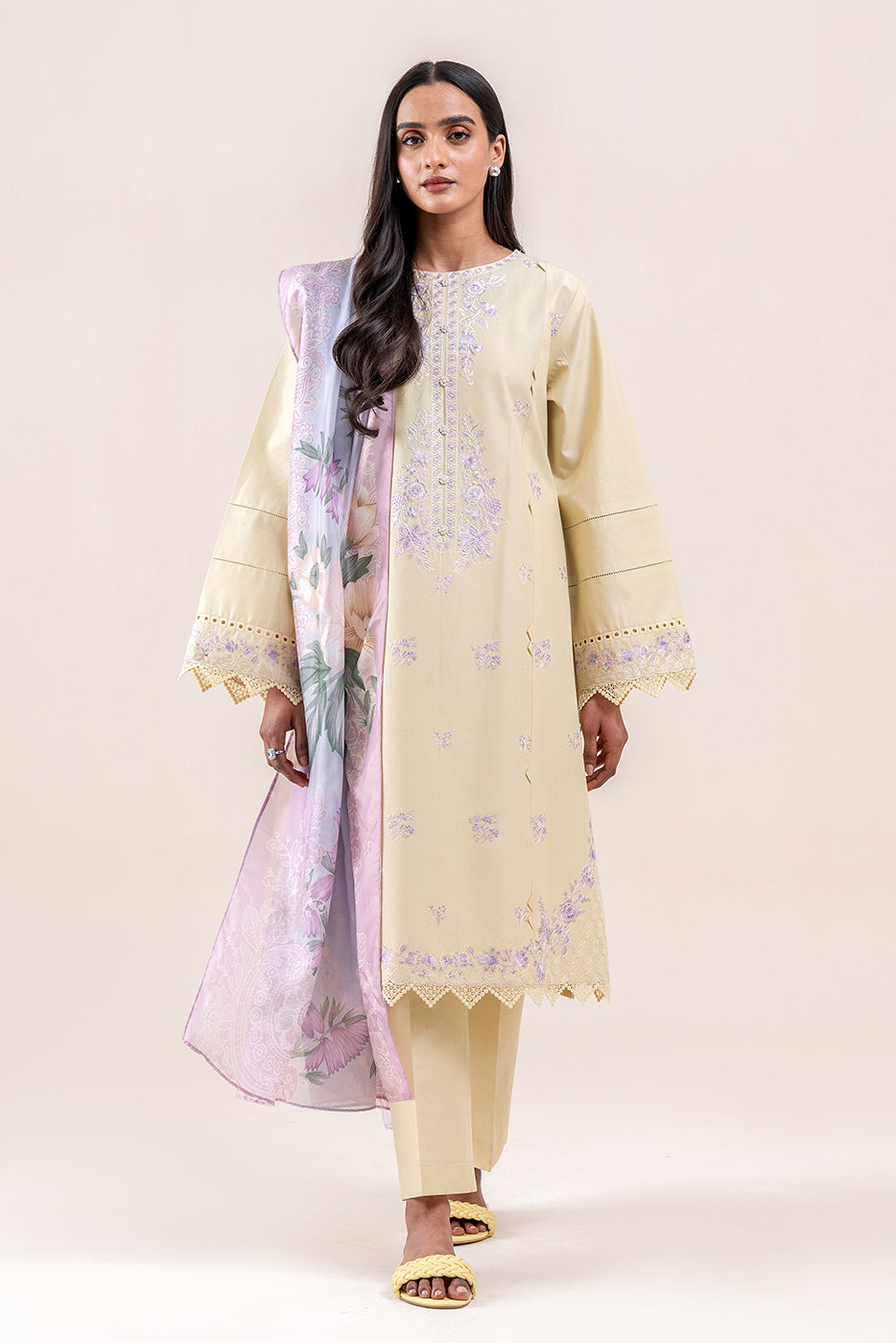 3 PIECE EMBROIDERED LAWN SUIT-SUGAR GLADE (UNSTITCHED)