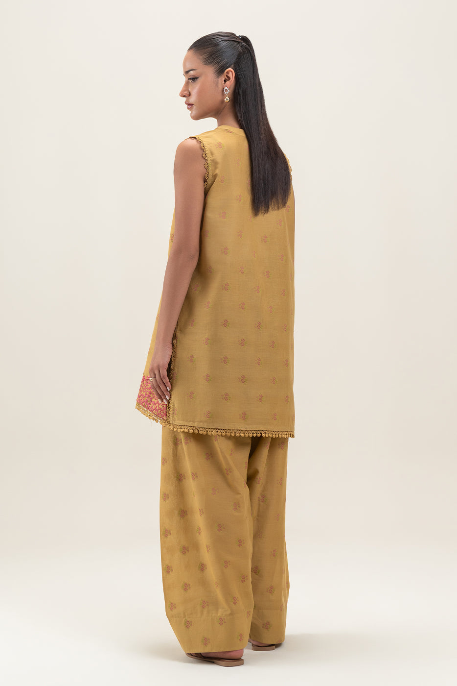 2 PIECE EMBROIDERED JACQUARD SUIT-SUNNY GLOW (UNSTITCHED)