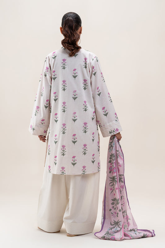 2 PIECE PRINTED LAWN SUIT-PALE TRIBE (UNSTITCHED)
