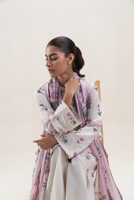 2 PIECE PRINTED LAWN SUIT-PALE TRIBE (UNSTITCHED)