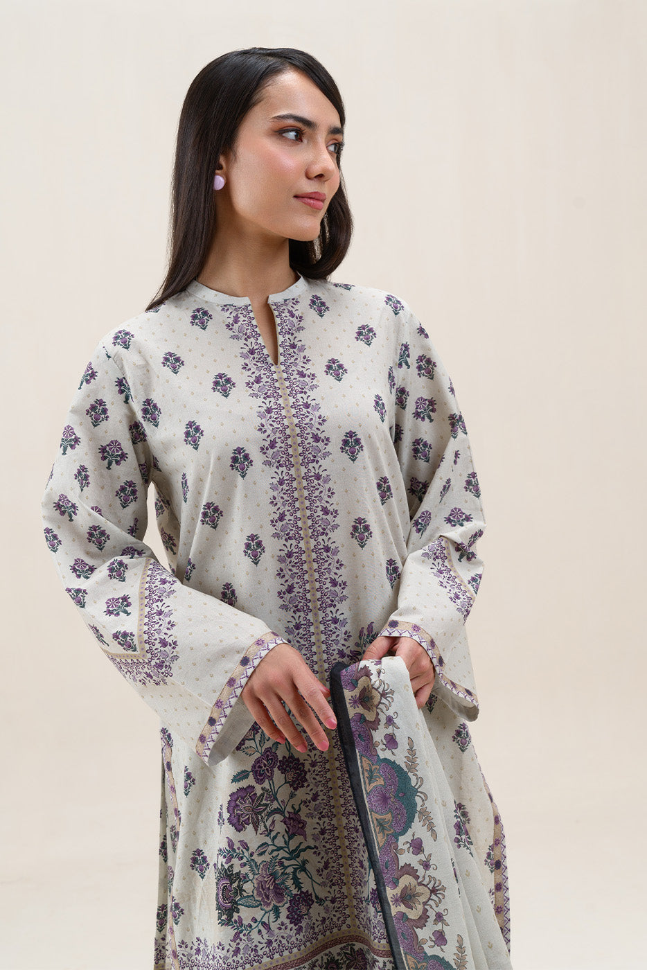3 PIECE PRINTED LAWN SUIT-MYSTIC BLOOM (UNSTITCHED)