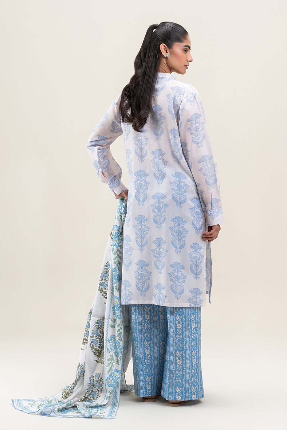 3 PIECE PRINTED LAWN LAWN SUIT-CAROLINA MUSE (UNSTITCHED)
