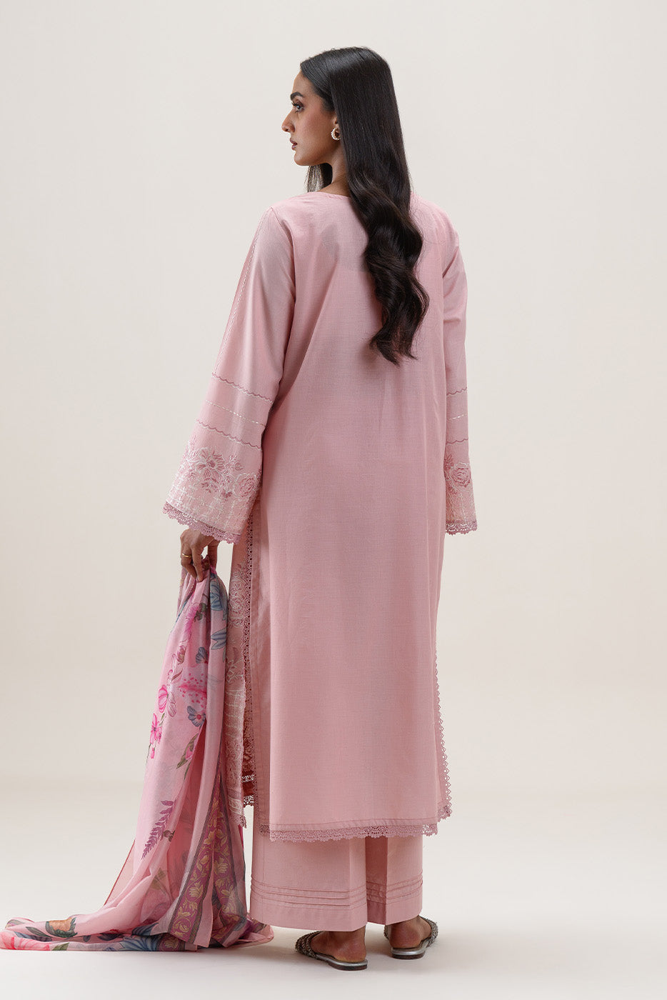 3 PIECE EMBROIDERED LAWN SUIT-BLUSH TINT (UNSTITCHED)
