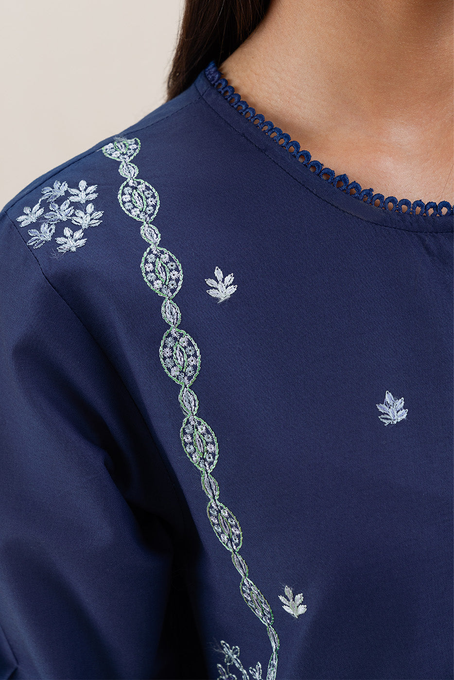 3 PIECE EMBROIDERED LAWN SUIT-PRUSSIAN LUX (UNSTITCHED)