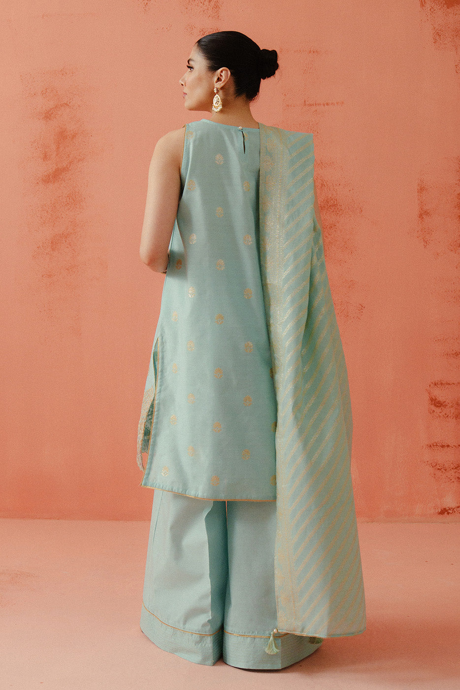 3 PIECE EMBROIDERED LUREX YAN DYED JACQUARD SUIT-PASTEL MUSE (UNSTITCHED)